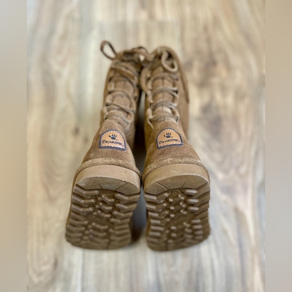 BearPaw Women’s Suede Phyllis Wool Lined Sheepskin Boots Brown Size 5 EUC - Picture 5 of 6